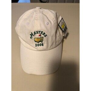 NEW White 2008 American Needle Masters Augusta National Golf Cap Hat Rare w/ Tag